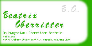 beatrix oberritter business card